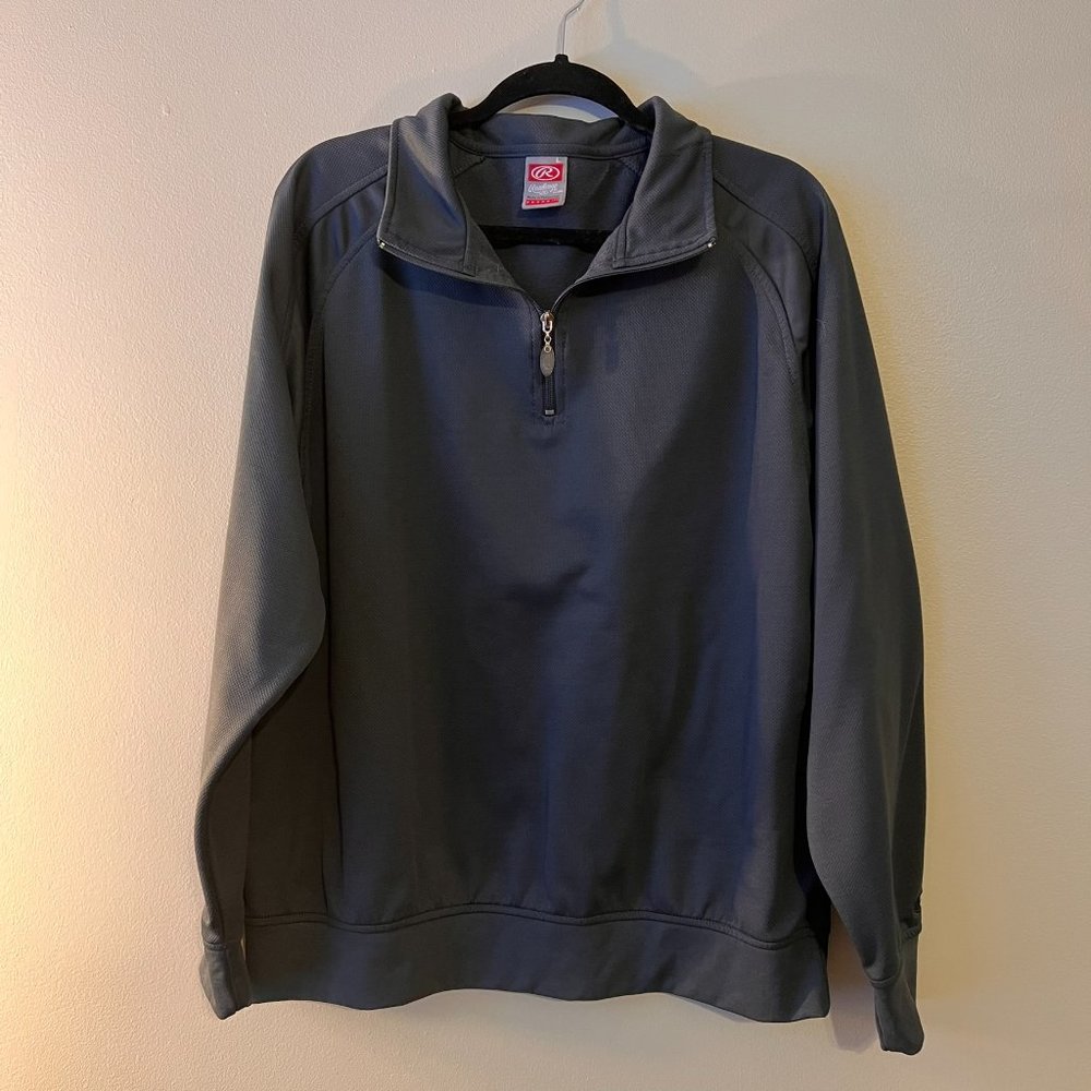 Rawlings‎ Baseball Long Sleeve Quarter Zip Gray L